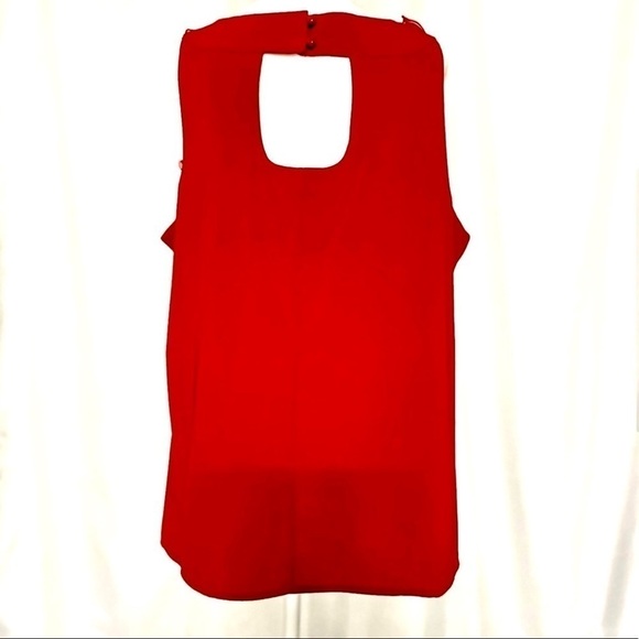 Red Cato Blouse with Front Ruffles - Tank - Picture 7 of 7